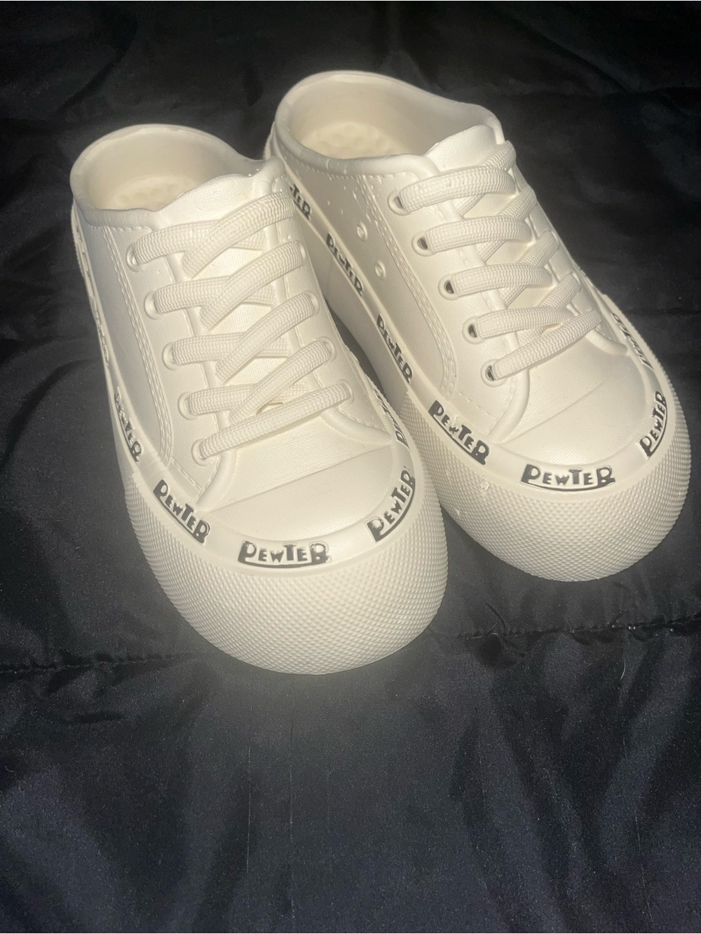 Oversized look White Slip-On Lace Sneakers - comfort Style w8